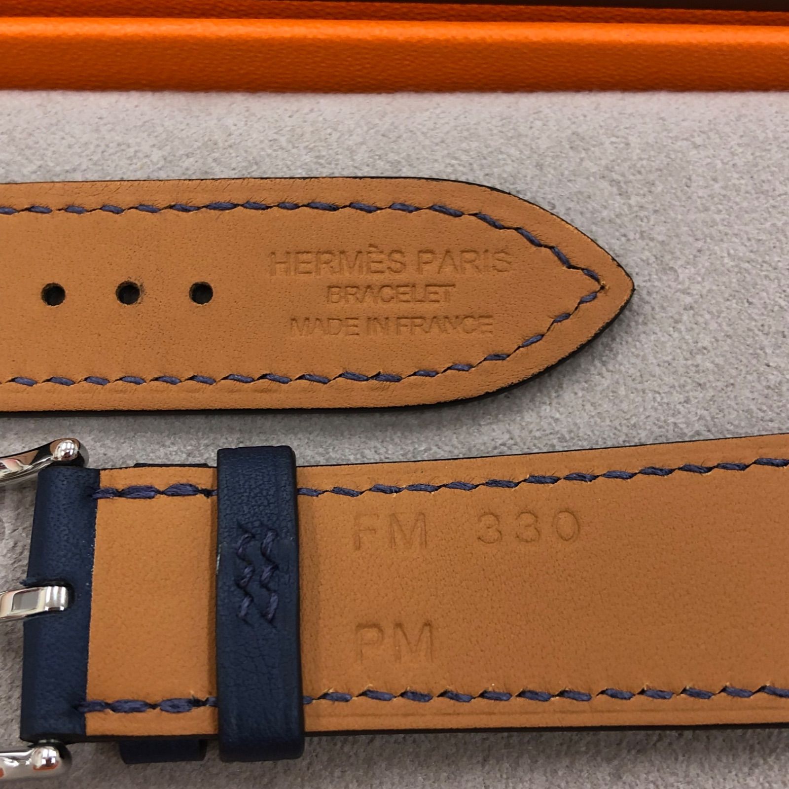 ブランド】 Applewatch HERMES ベルト ネイビー エルメス アップル