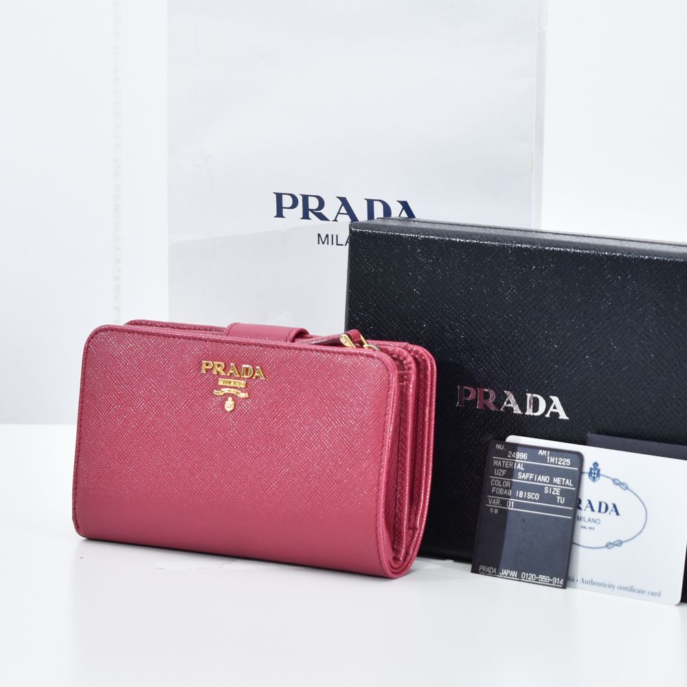 PRADA 財布 サフィアーノ 1M1225 ピンク 7929226407