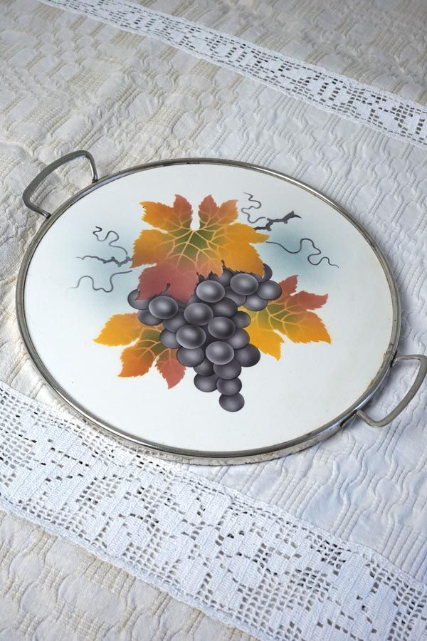 アールデコのフルーツ陶板トレーW29.5～35×H1.5cm gc-1864 ベスト