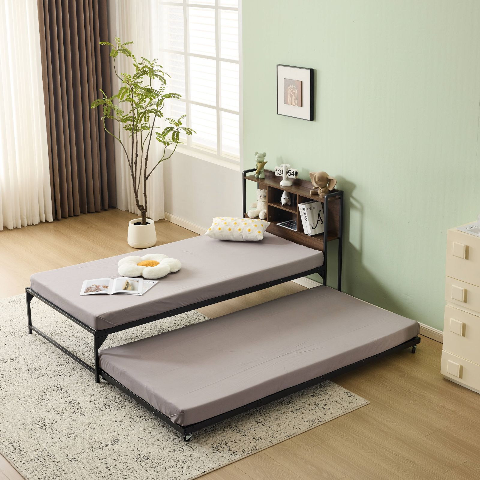 コンセント付き 宮棚付き