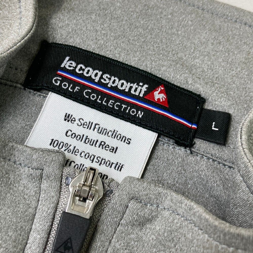サイズ：L LE COQ GOLF ルコックゴルフ  ジップジャケット  グレー系 [240101431749] ゴルフウェア メンズ ストスト サイズ：L LE COQ GOLF ルコックゴルフ ジップジャケット グレー