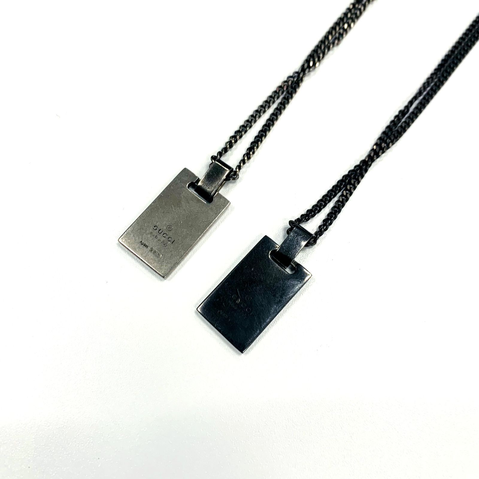 GUCCIネックレス GUCCI Diamnte Plate ネックレス ペアセット ユニセックス