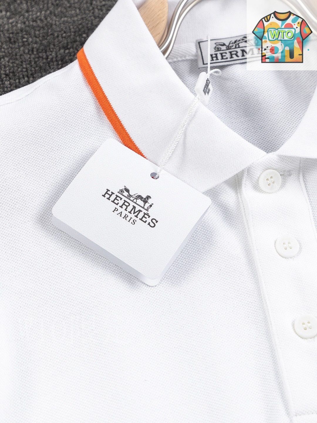 HERMES ストライプ ポロシャツ HERMES ストライプ ポロシャツ L