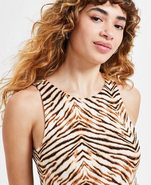 売れ筋商品|||バースリー カットソー トップス レディース Women's Printed Sleeveless Jersey Bodysuit, Exclusively at Macy's Grace Tige 送料無料】 バースリー レディース シャツ トップス Women's