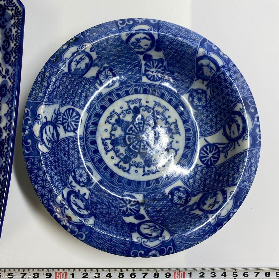 Robyn様専用 古伊万里焼 3点セット青白い装飾の陶器のボール皿 【公式