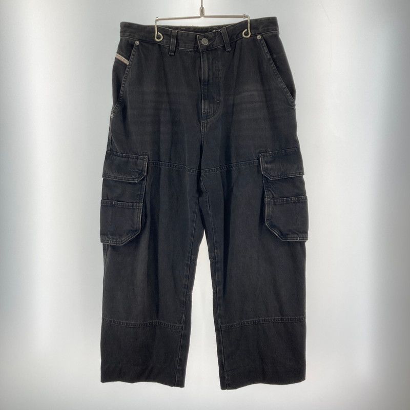【中古品】DIESEL ディーゼル D-FISH-CARGO デニム カーゴ パンツ サイズ：28 カラー：ブラック メンズ 【152-241011-nm-2-fuz】