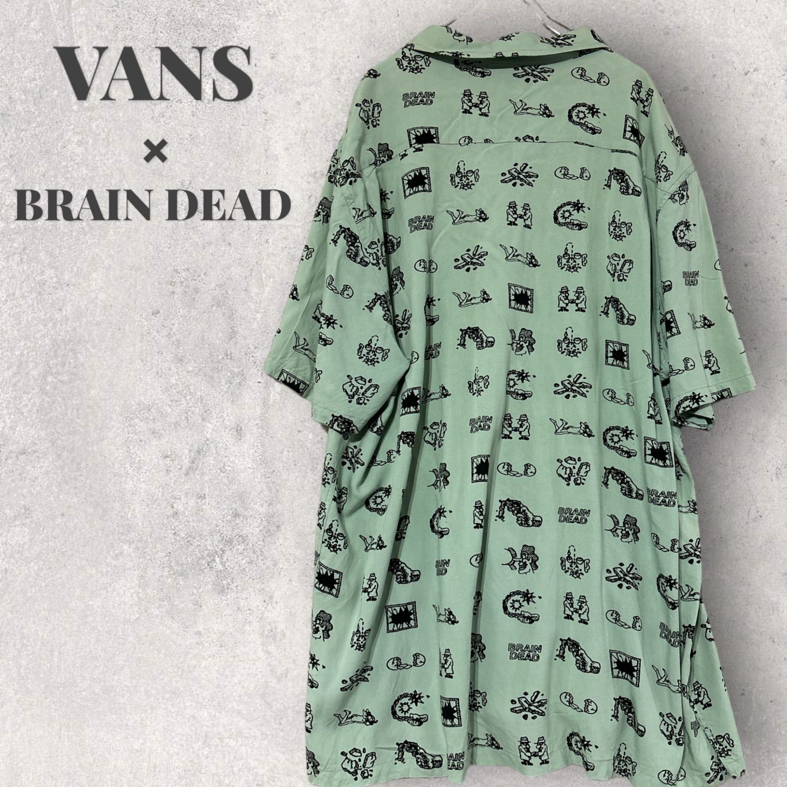 希少 レア VANS BRAIN DEAD バンズ ブレインデッド シャツ ブラウス 総柄 WOVEN 定価16,500 アロハシャツ 半袖 メンズ  完売品 コラボ - メルカリ