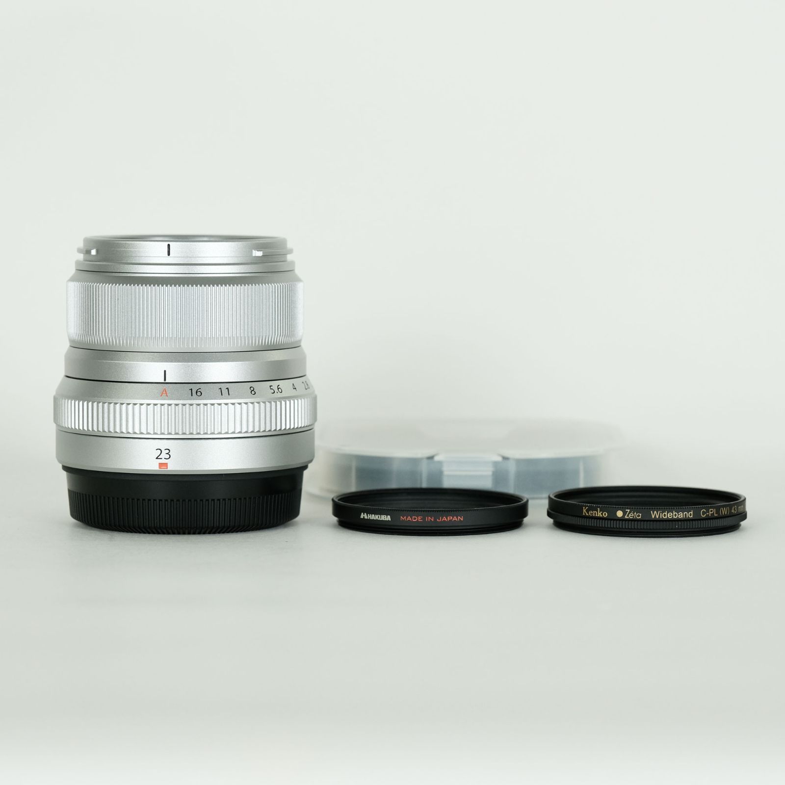 美品】 FUJIFILM XF23mmF2 R WR シルバー フィルター付き 【公式通販】