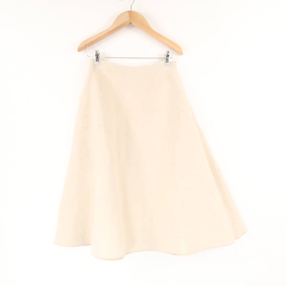 MADISONBLUE マディソンブルー MB171-6015 JUTE FLARE SKIRT スカート 01 S リネン コットン ひざ下丈 ジュートフ スカート レディース AM7029A80