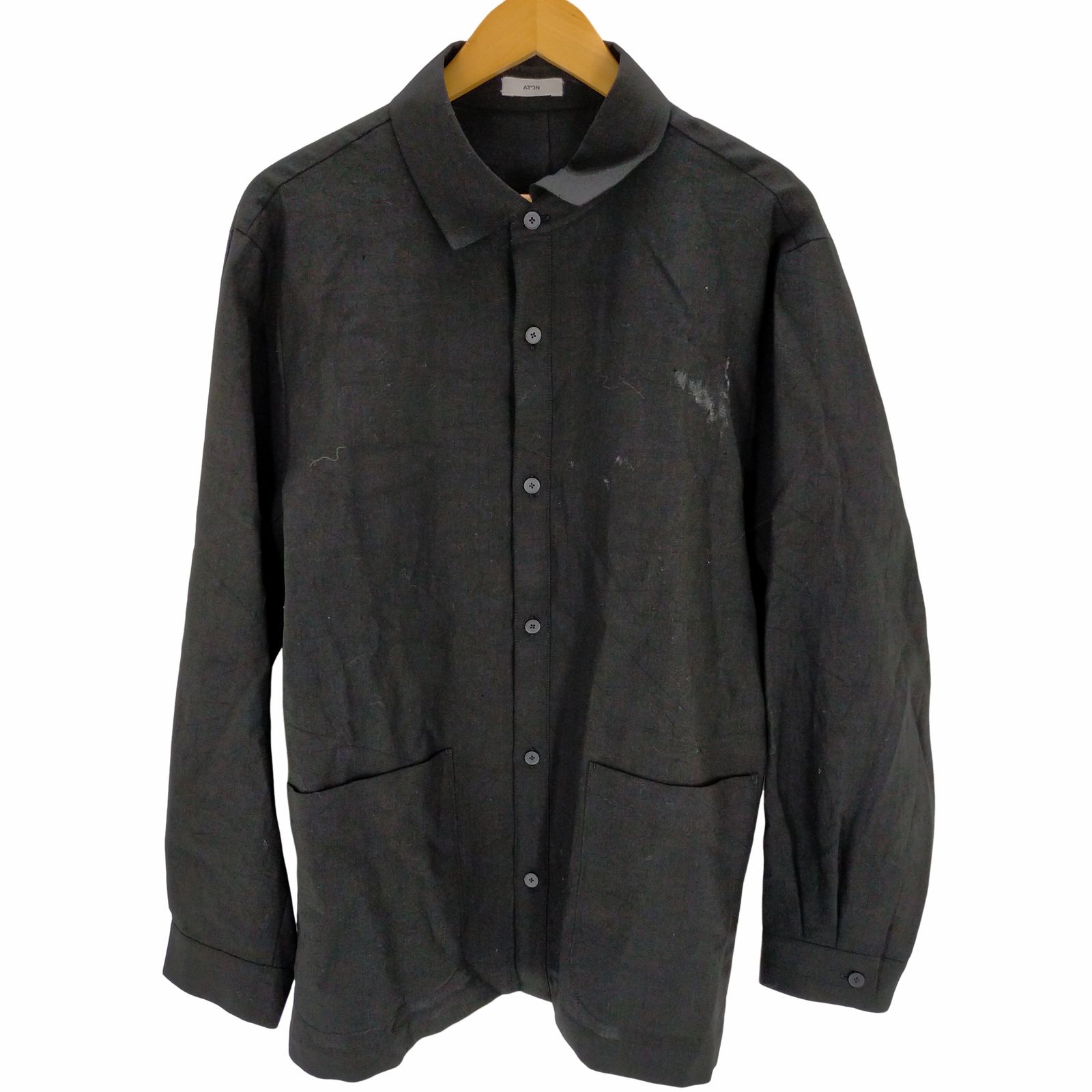 エイトン ATON 23ss KYOTO TSURIZOME LINEN SHIRT JACKET メンズ 04
