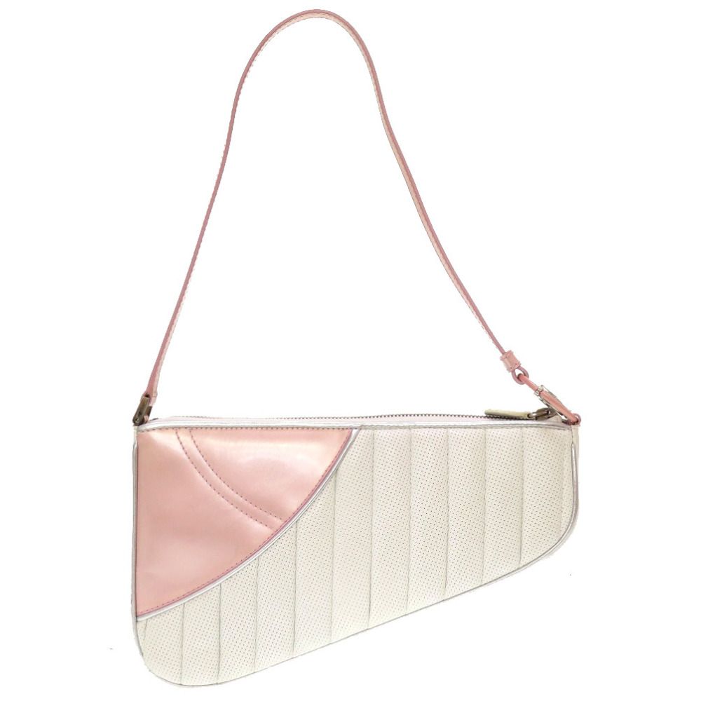 美品 クリスチャン ディオール サドルバッグ レザー ピンク MONTAIGNE 