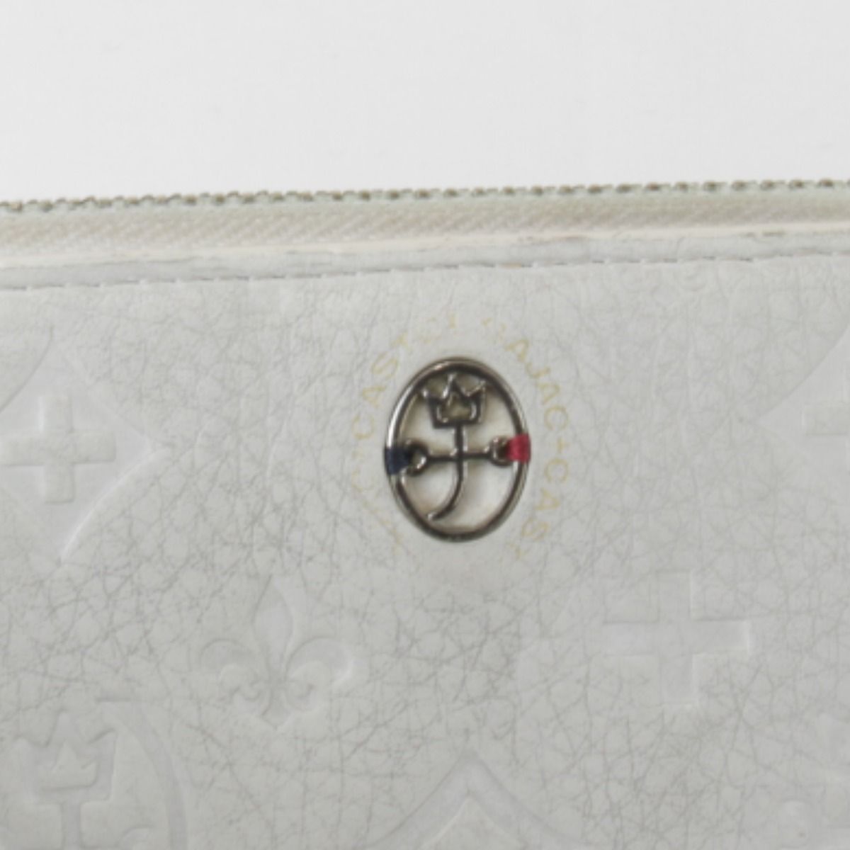 カステルバジャック ラウンドファスナー 長財布 ホワイト 美品 未使用保管品CASTELBAJAC ホワイト長財布 ラウンド トルク ラウンド