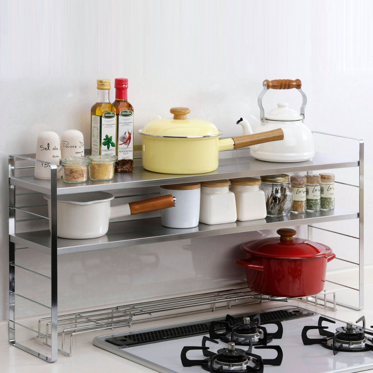 下村企販 出窓シェルフ ステンレス棚 シルバー 幅38cm 日本製 38018 キッチン収納具 下村企販 出窓シェルフ ステンレス棚 シルバー 幅38cm