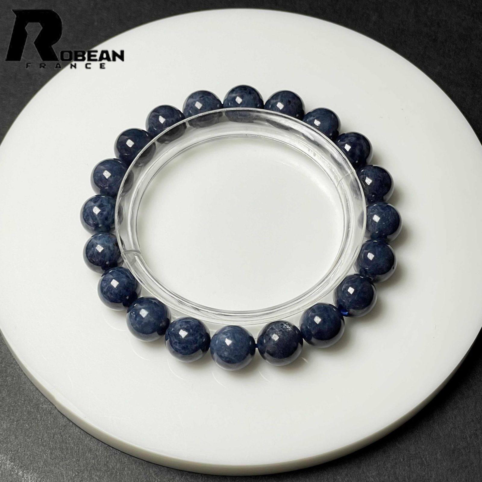 EU製 定価11万円 ROBEAN サファイア パワーストーン 天然石 青玉 きれいめ プレゼント 約9.4-9.7mm M1015723