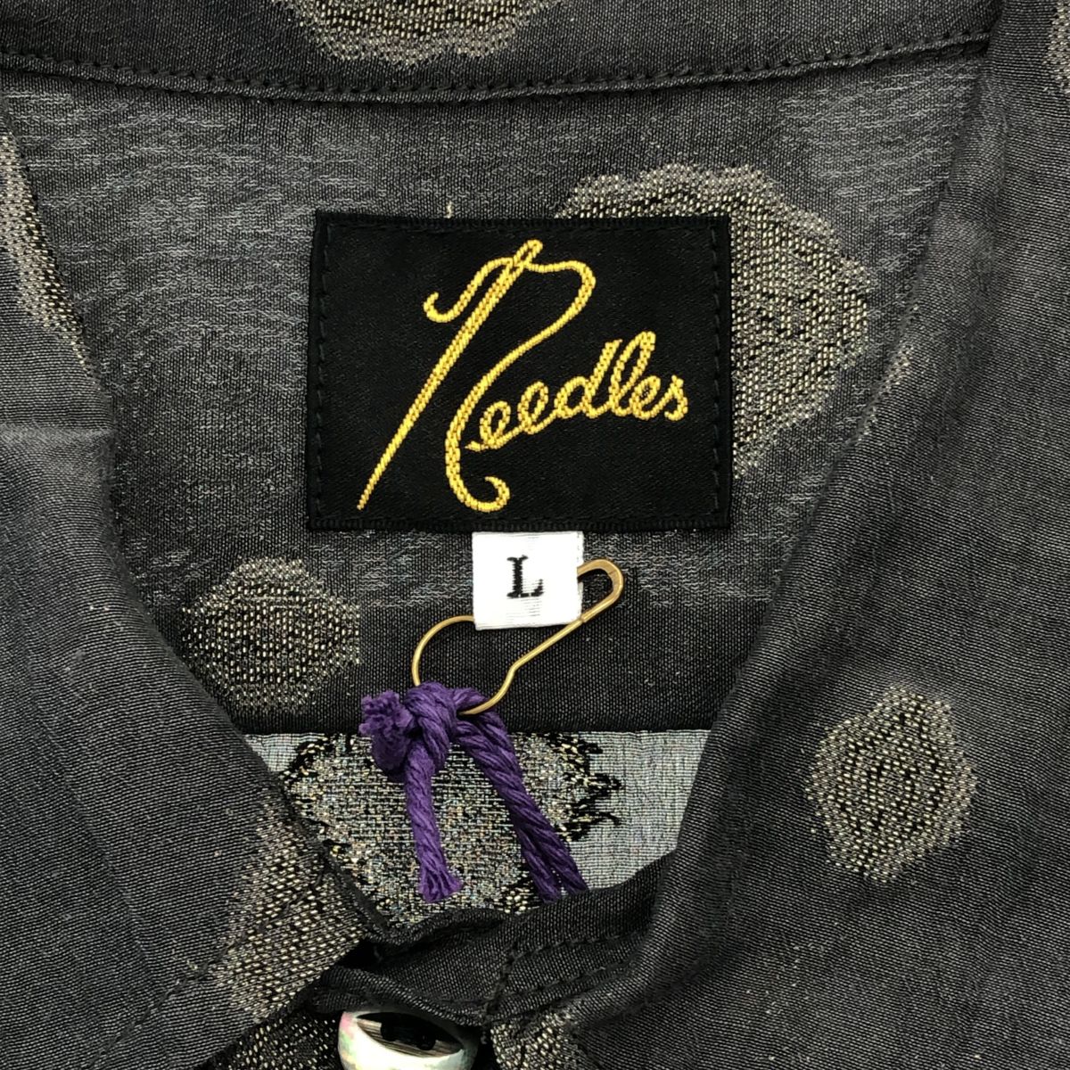 Needles ニードルズ サイズL 24SS Work Shirt CU/C/PE Lame Fine