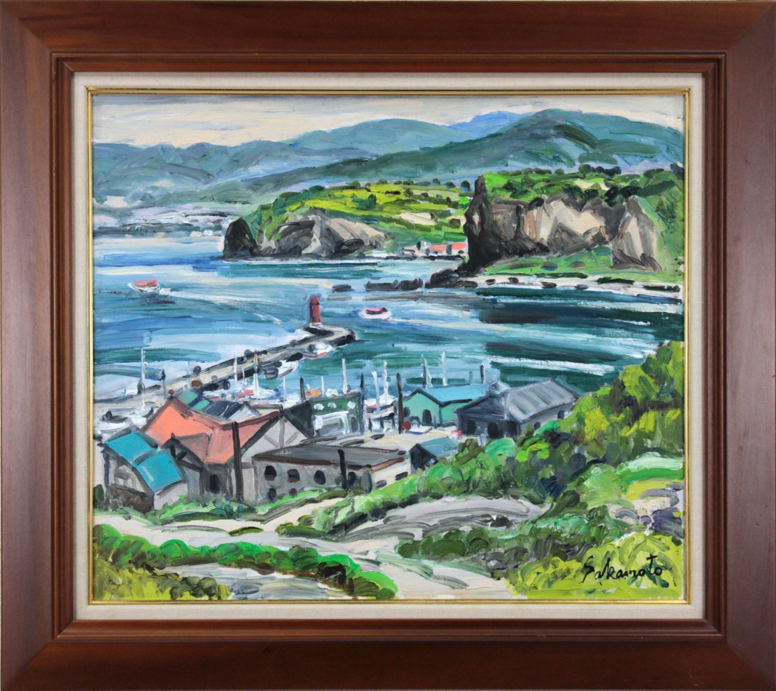 坂元輝行『小樽祝津漁港』油彩画【真作保証】 絵画 坂元輝行『小樽祝津漁港』油彩画【真作保証】 絵画 - メルカリ