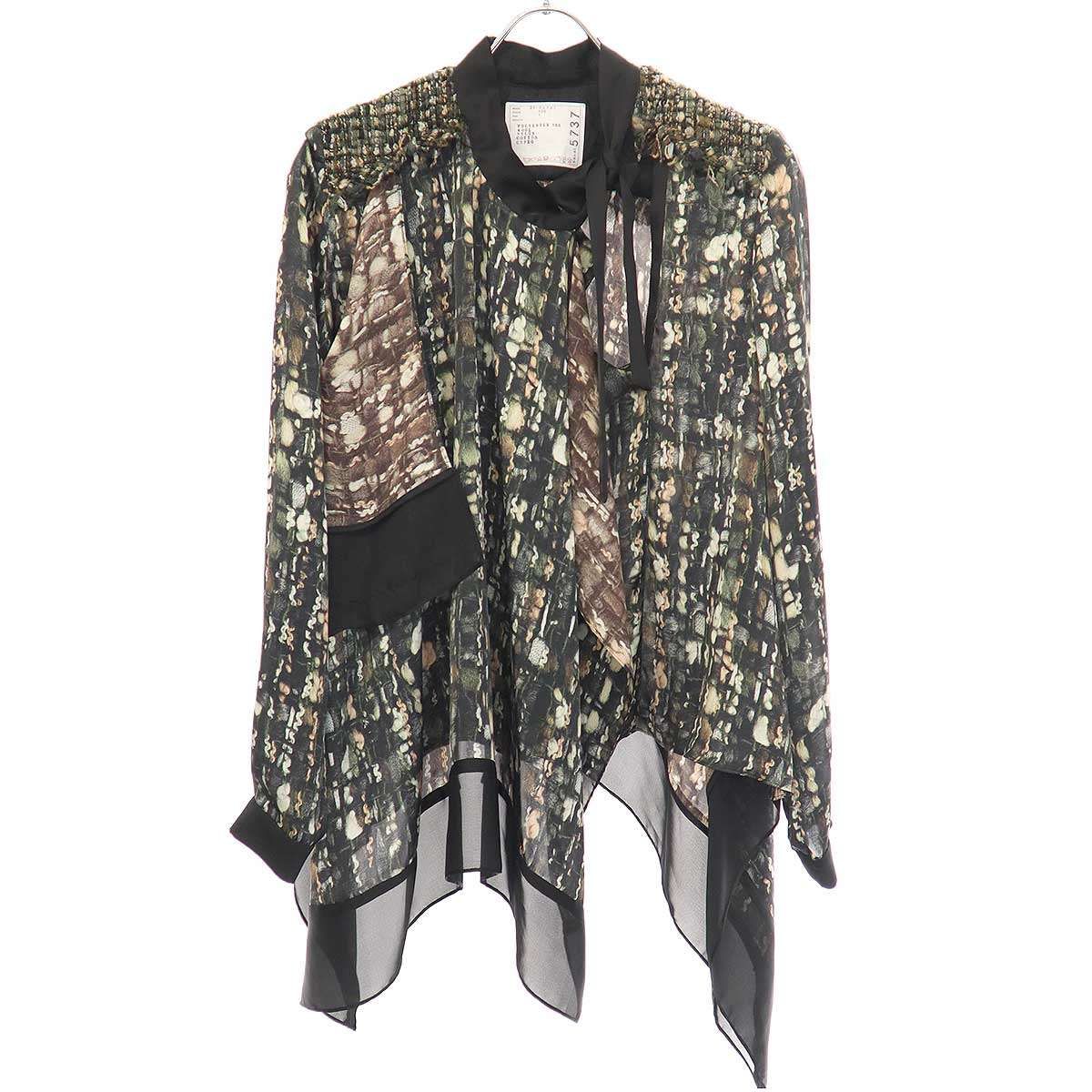 Sacai 21aw ツイード プルオーバーブラウス sacai/サカイ】より21SSスーチングプルオーバーブラウスが買取