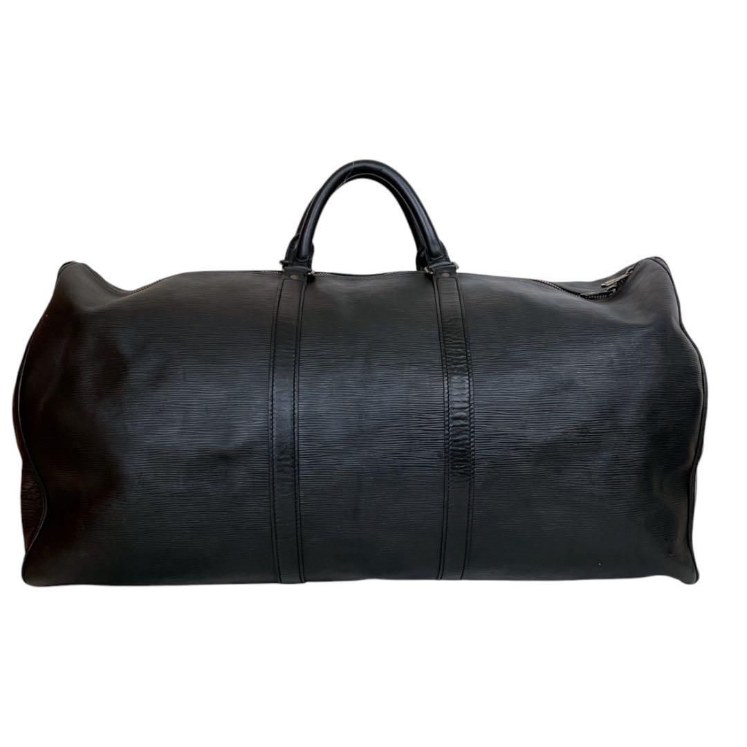 価格交渉 質問大 LOUIS VUITTON ルイヴィトン エピ キーポル60 ボストンバッグ ? ブラック 黒 大容量 旅行 出張 メンズ レディース ユニセックス 感 上質 レザー 収納力抜群 人気モデル 4387