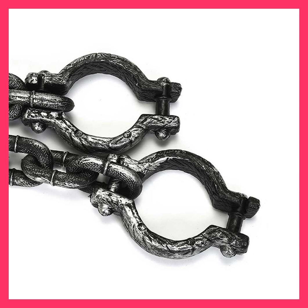 20個セット】囚人の手枷 チェーン 鎖 拘束具 ホラー リアル 本格