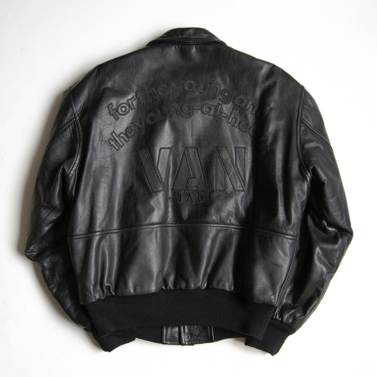 美品】 VAN JAC 【オールレザー スタジャン】BIG ONE ブラック ヴァン