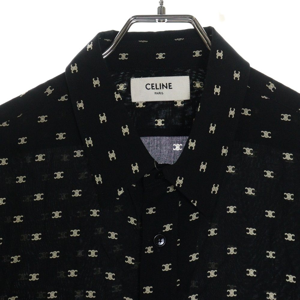 CELINE (セリーヌ) LOOSE SHIRT IN PRINTED VISCOSE トリオンフ