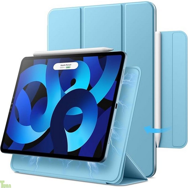  ブルー JEDirect iPad Air 11 インチ M3/M2 (2025/2024)、iPad Air 5/4 2022/2020 10.9インチ、iPad Pro 11 (2018) 用マグネットケース 磁気吸着 スリムスマート保護カバー iPadケース