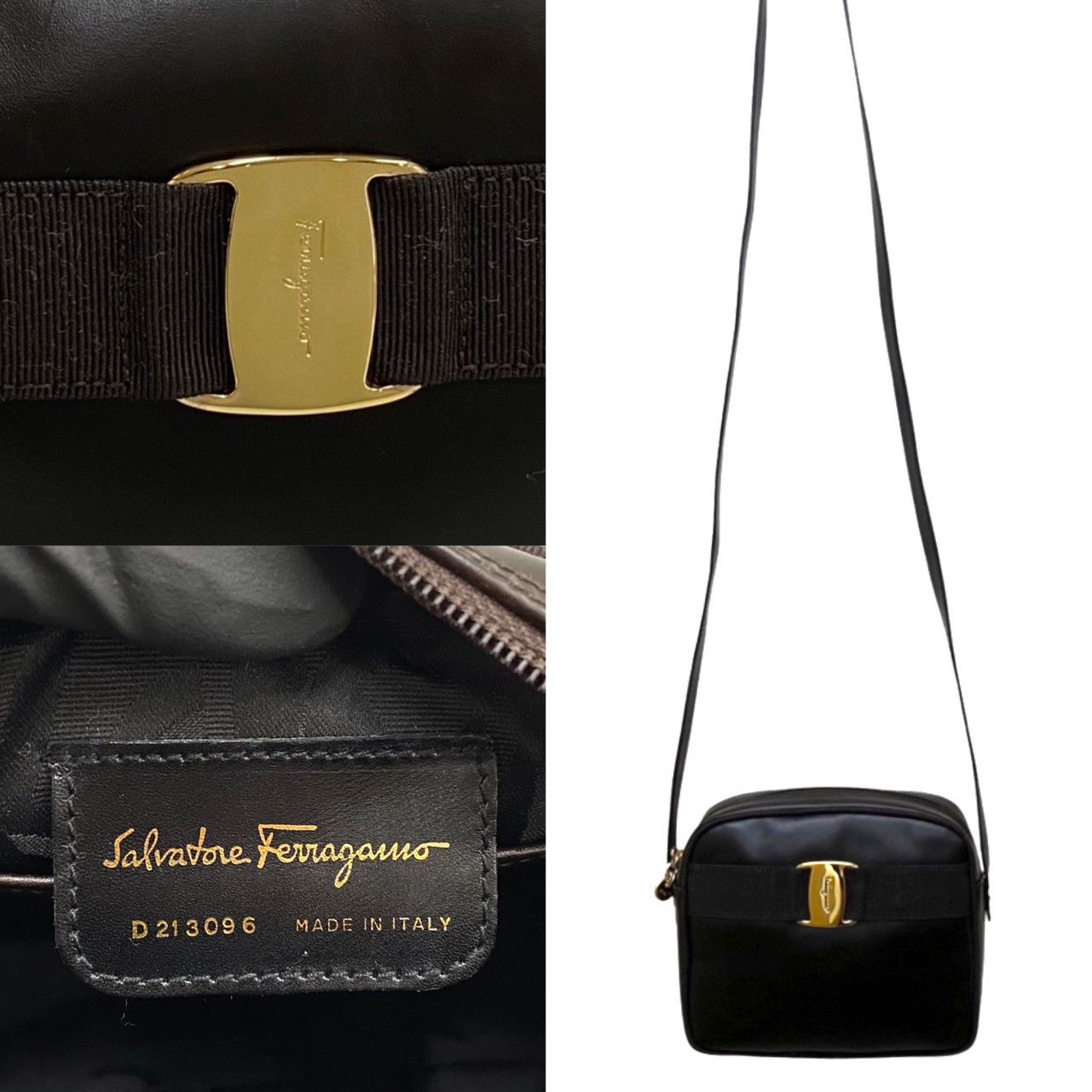 極 美品 袋付 Salvatore Ferragamo サルヴァトーレフェラガモ ヴァラ