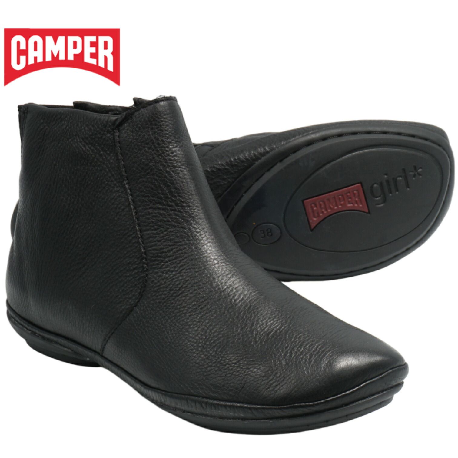 カンペール ライトニナ アンクルブーツ ブラック CAMPER RIGHT NINA K400313-002 レディース ブーツ EU36.0