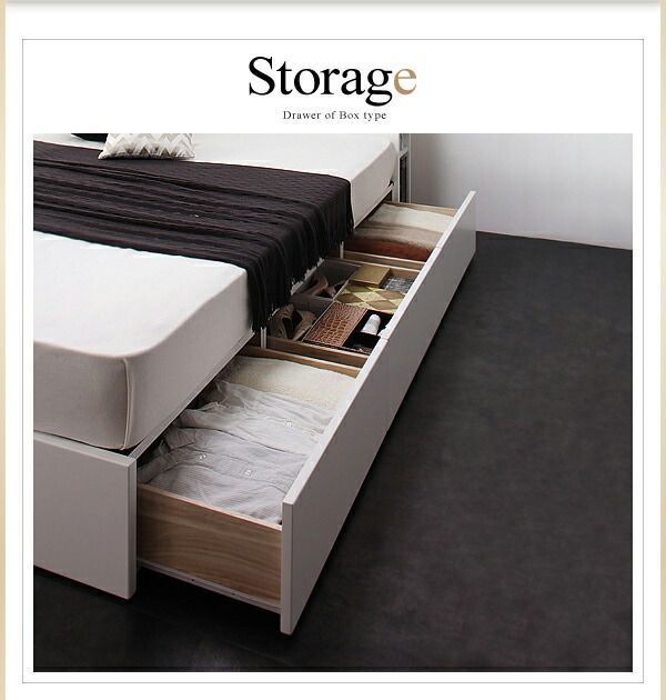 モダンライト・コンセント収納付きベッド プレミアムボンネルコイルマットレス付き ダブル モダンライト・コンセント収納付きベッド プレミアムボンネルコイル