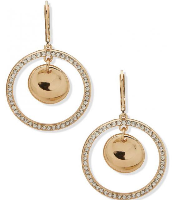 Anne Klein レディース クリスタルオービタルドロップピアス シルバー Anne Klein レディース クリスタルオービタルドロップピアス シルバー