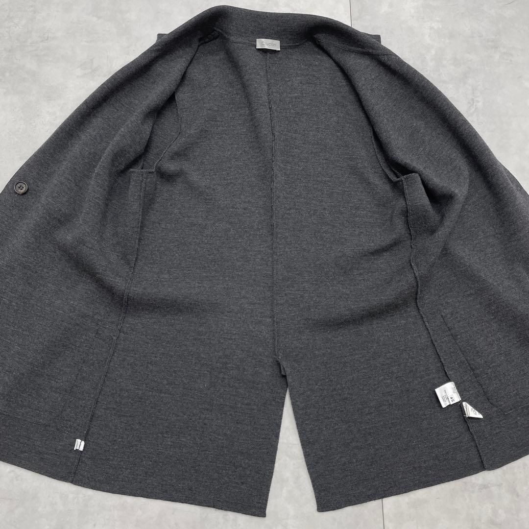 Cruciani クルチアーニ ニットジャケット ミラノリブ ウール グレー