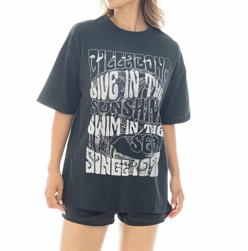 2025春夏 BILLABONG|ビラボン 水陸両用 MORFY SS TEE RASH ラッシュガード BLK レディース BF013855