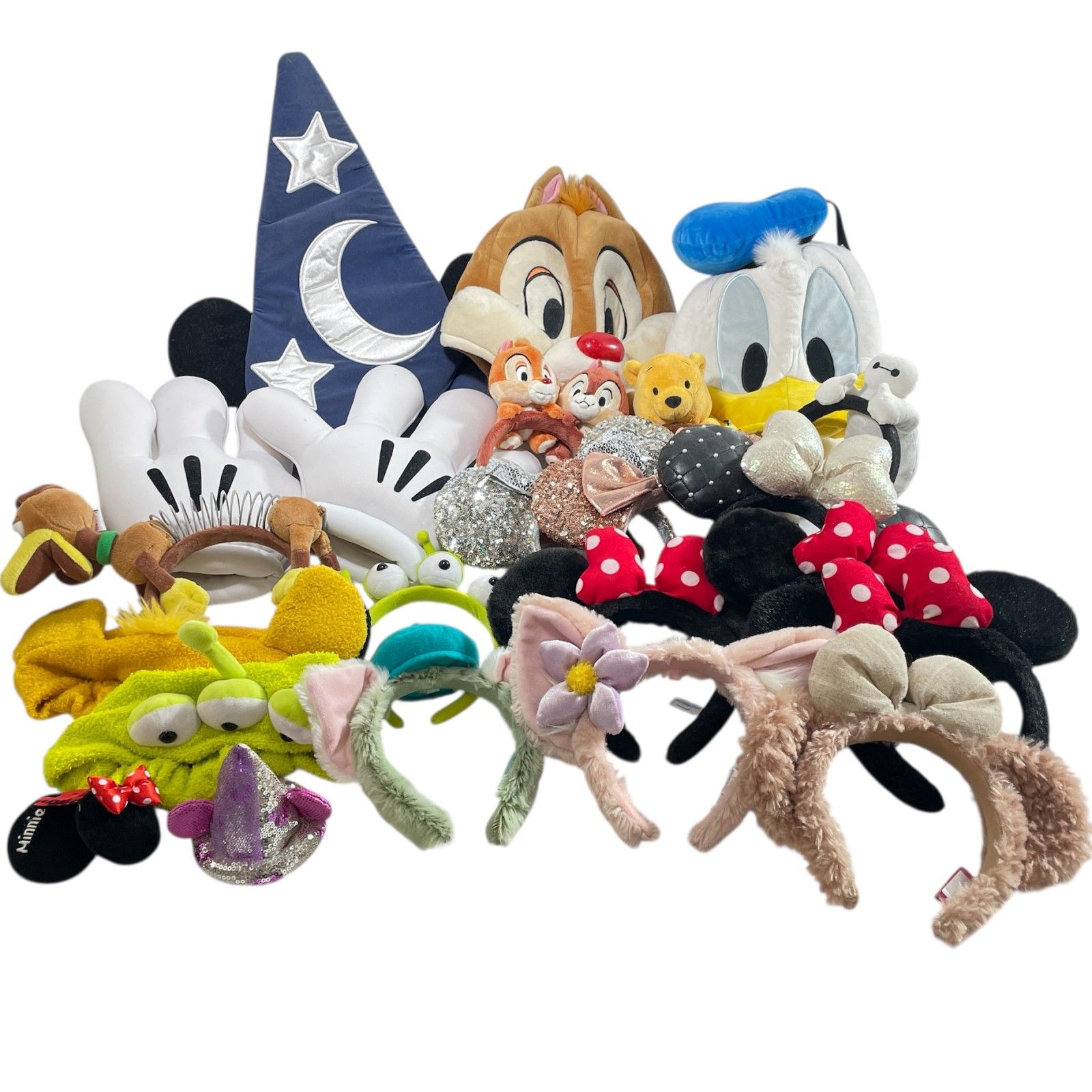 Disney ディズニー グッズ 23点 まとめ商品 キャップ カチューシャ ヘアバンド ミニーマウスカチューシャ リーナベル ジェラトーニ スリンキー 1.6kg