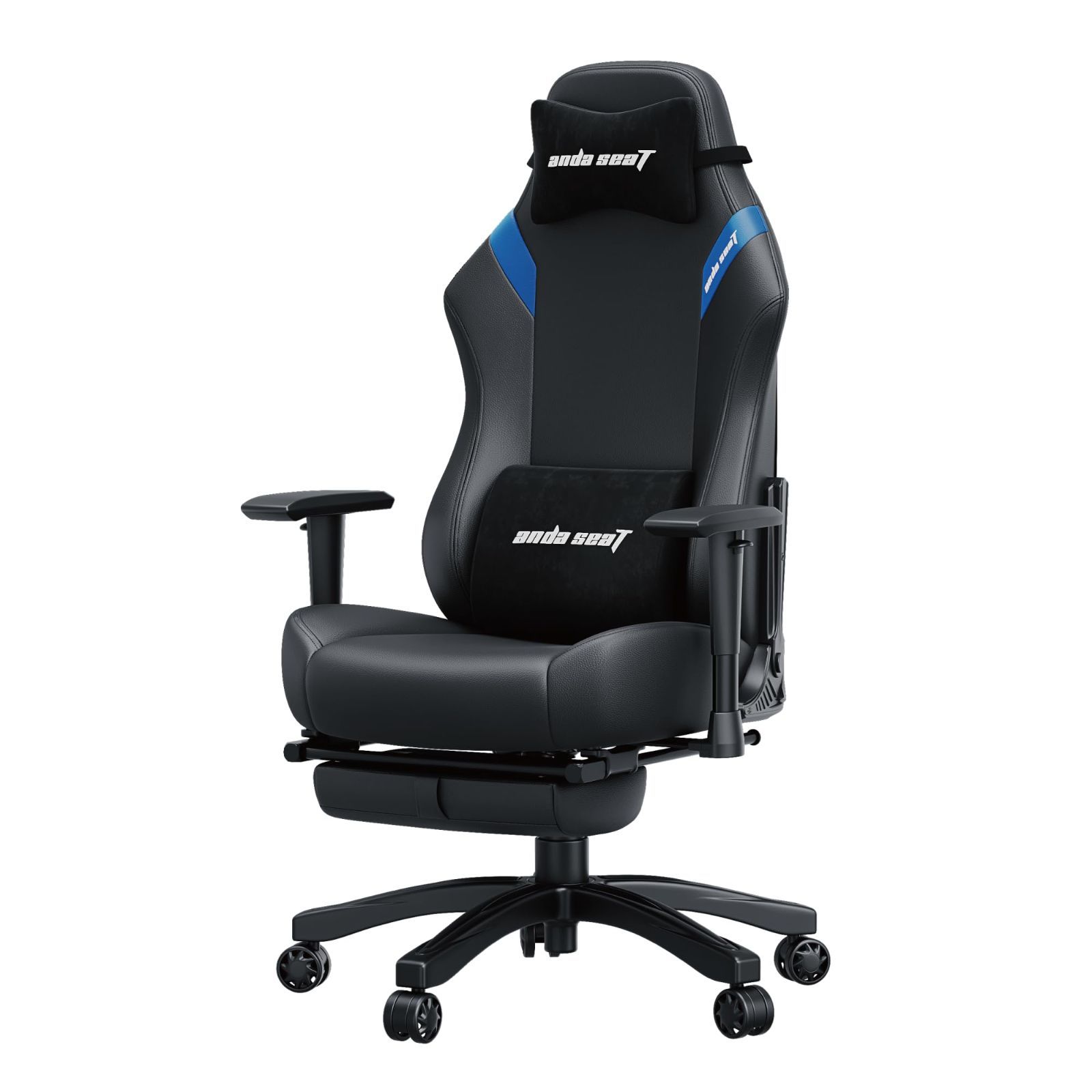 特価セール】Andaseat Luna ゲーミングチェア ブルー フットレスト PVCレザー 160° リクライニング 幅広 座面 肉厚 オフィスチェア  青 - メルカリ