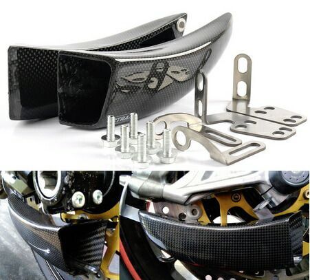 カーボンファイバー ブレーキ クーリングシステム 冷却 BMW S1000RR 2009-2018 S1000 R 13-18 HP4 ヤマハ FZ10 16-19 YZF-R1 04-20 YZF R6R 06- 16 V-MAX VMX17 2009-20