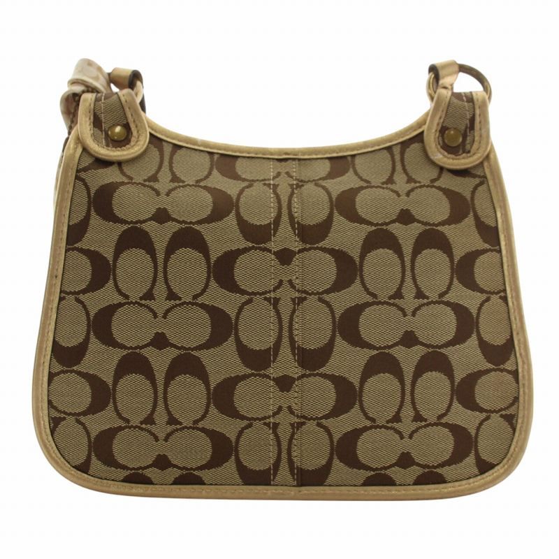 Coach ショルダーバッグ ブラウン マルチカラー コーチ COACH ショルダーバッグ キャンバス レザー シグネチャー