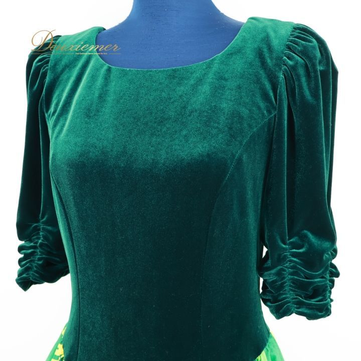 ♥ヴィンテージUSAシアーズマキシ丈ハワイアンドレス（パイナップル柄