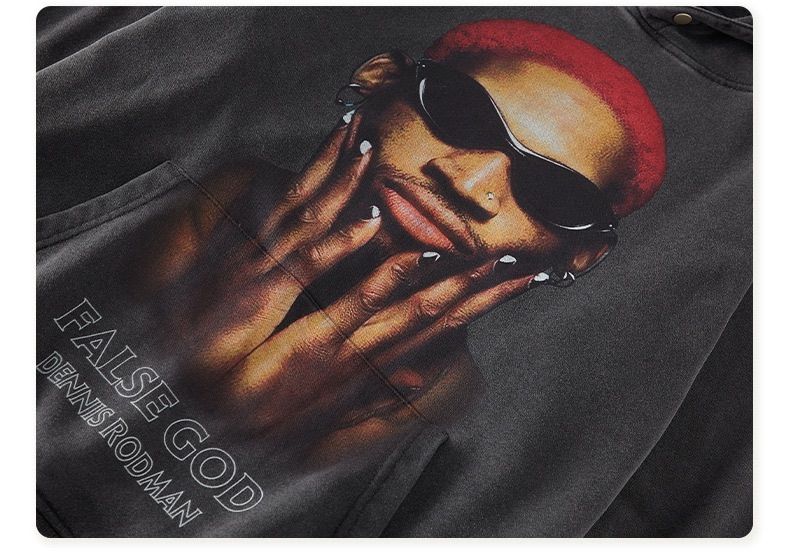 NBA ロッドマン プリントパーカー HIPHOP ヒップホップ NBA ロッドマン プリントパーカー HIPHOP ヒップホップ