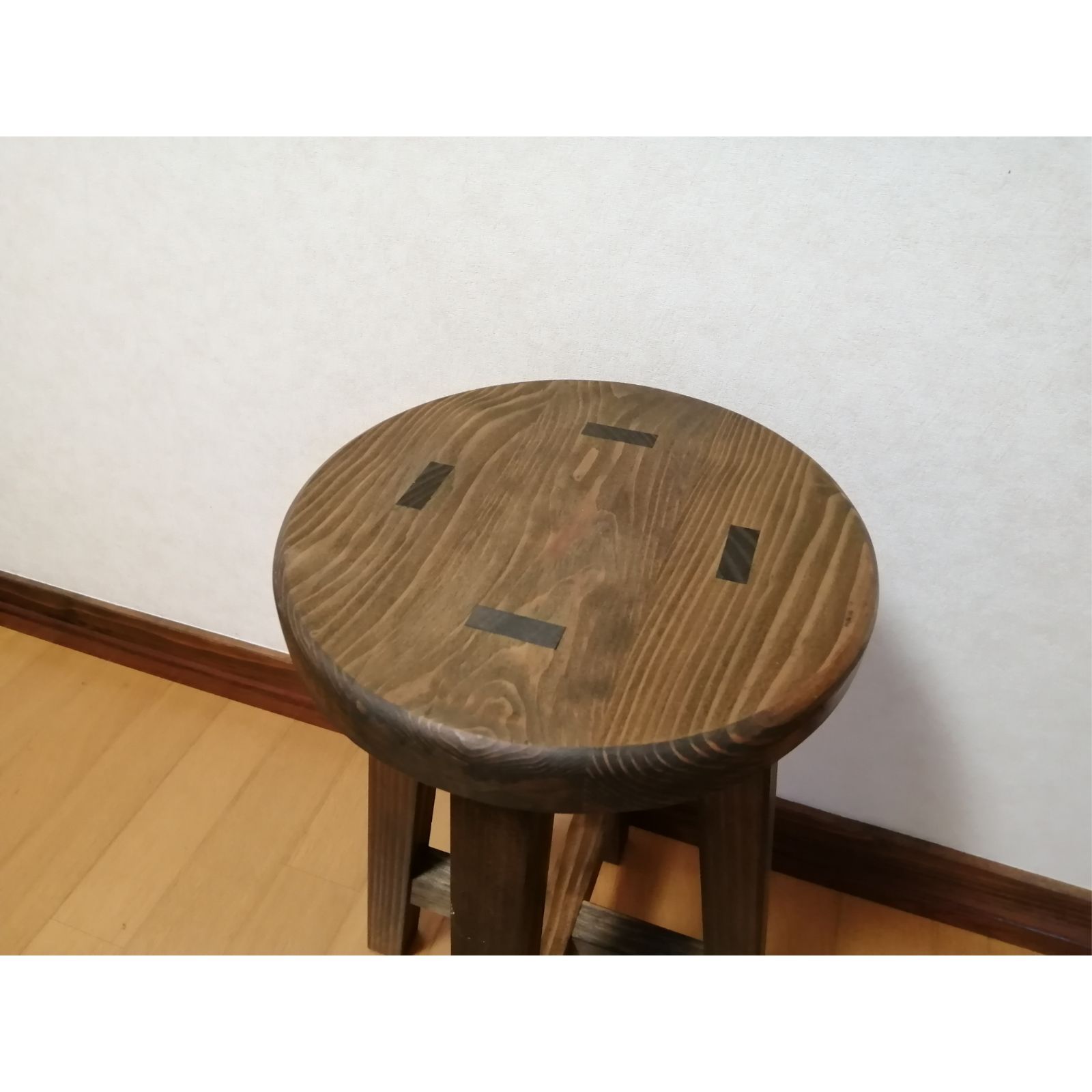 木製スツール 高さ50cm 丸椅子 stool 猫犬 - チェア