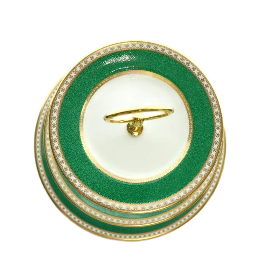 ウェッジウッド WEDGWOOD ティースタンド ケーキスタンド デザート皿 緑 グリーン 白 ホワイト 金 ゴールド MP GY19 MERCADOAVALIA_COM_BR