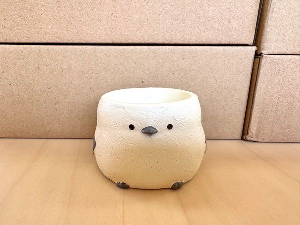 シマエナガ】リトルレジンポット 5150 1号鉢 多肉植物 鳥