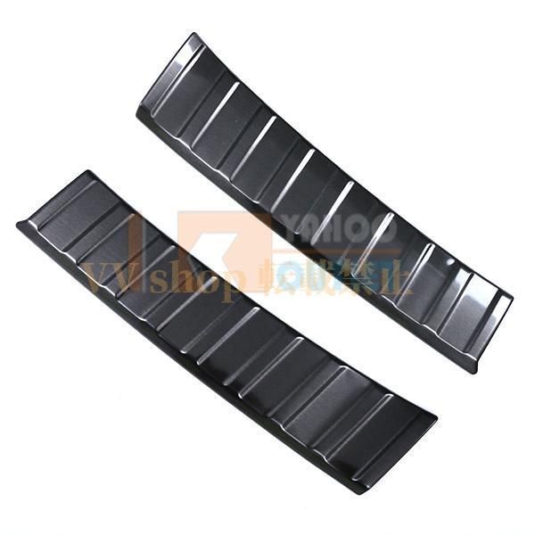 トヨタ カローラクロス 10系 2021年9月? ラゲッジスカッフプロテクター ステップガード シルバー 黒 ステンレス製 傷付き防止 内装 パーツ2 DECORATOM_COM_BR