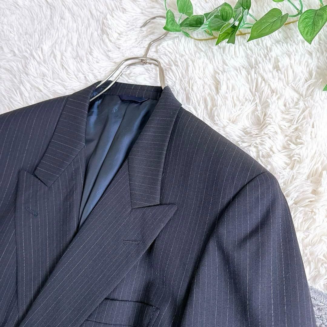 ストライプ柄 ダブルボタン