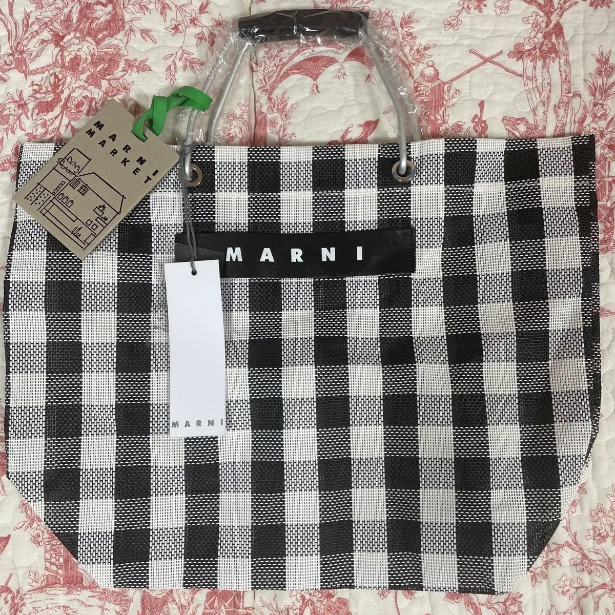 MARNI チェック柄 トートバッグ　新品未使用品タグあり MARNI チェック柄トートバッグ 新品未使用タグつき - メルカリ