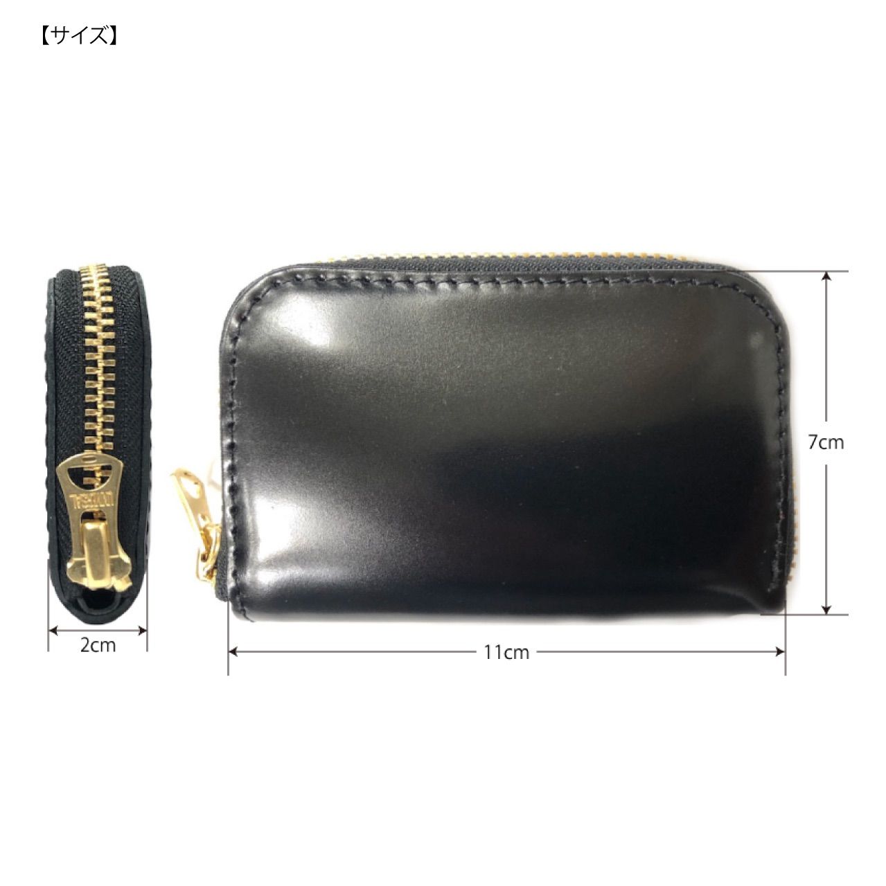 新品　未使用　日本製　高級　オイルコードバン　RF二つ折り財布　チョコ