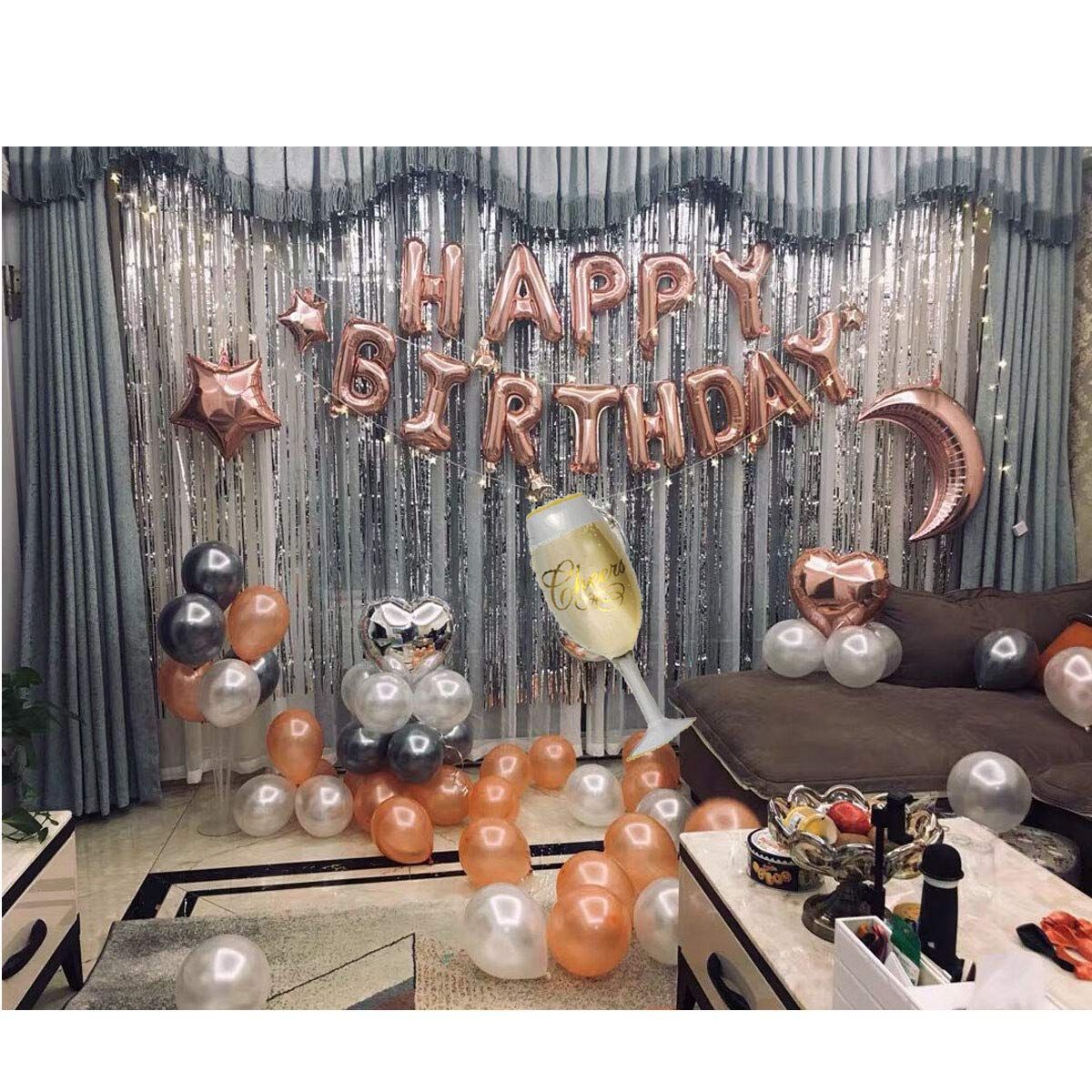 パーティー 風船 飾り　誕生日 風船セット バルーンセット Amazon | 54歳 誕生日 バルーン 風船 飾り付け セット 数字バルーン 54