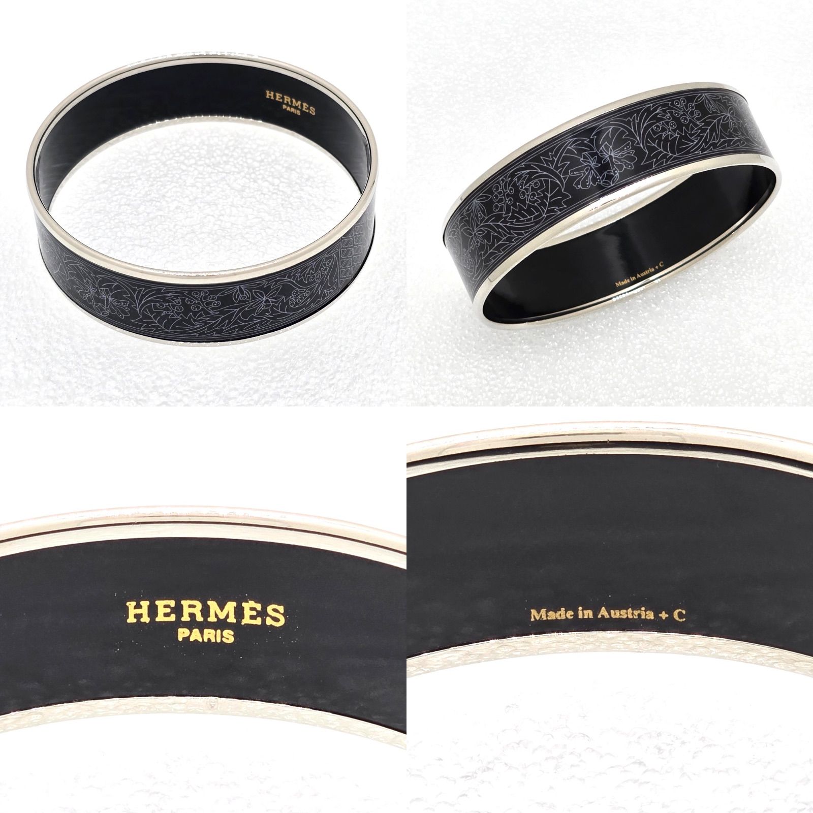 エルメス　エマイユ　バングル HERMES エルメス エマイユGM バングル C刻印 腕周り約19.5