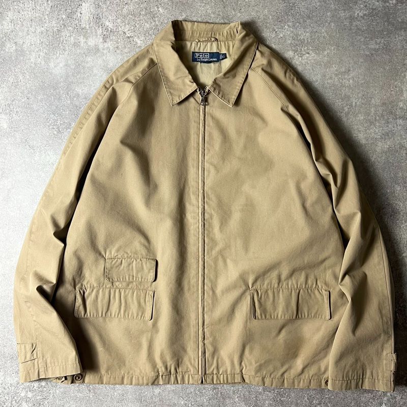 POLO ラルフローレン　ハーフコート　ネイビー　ライナー付　90s 2023-1016-259.jpg