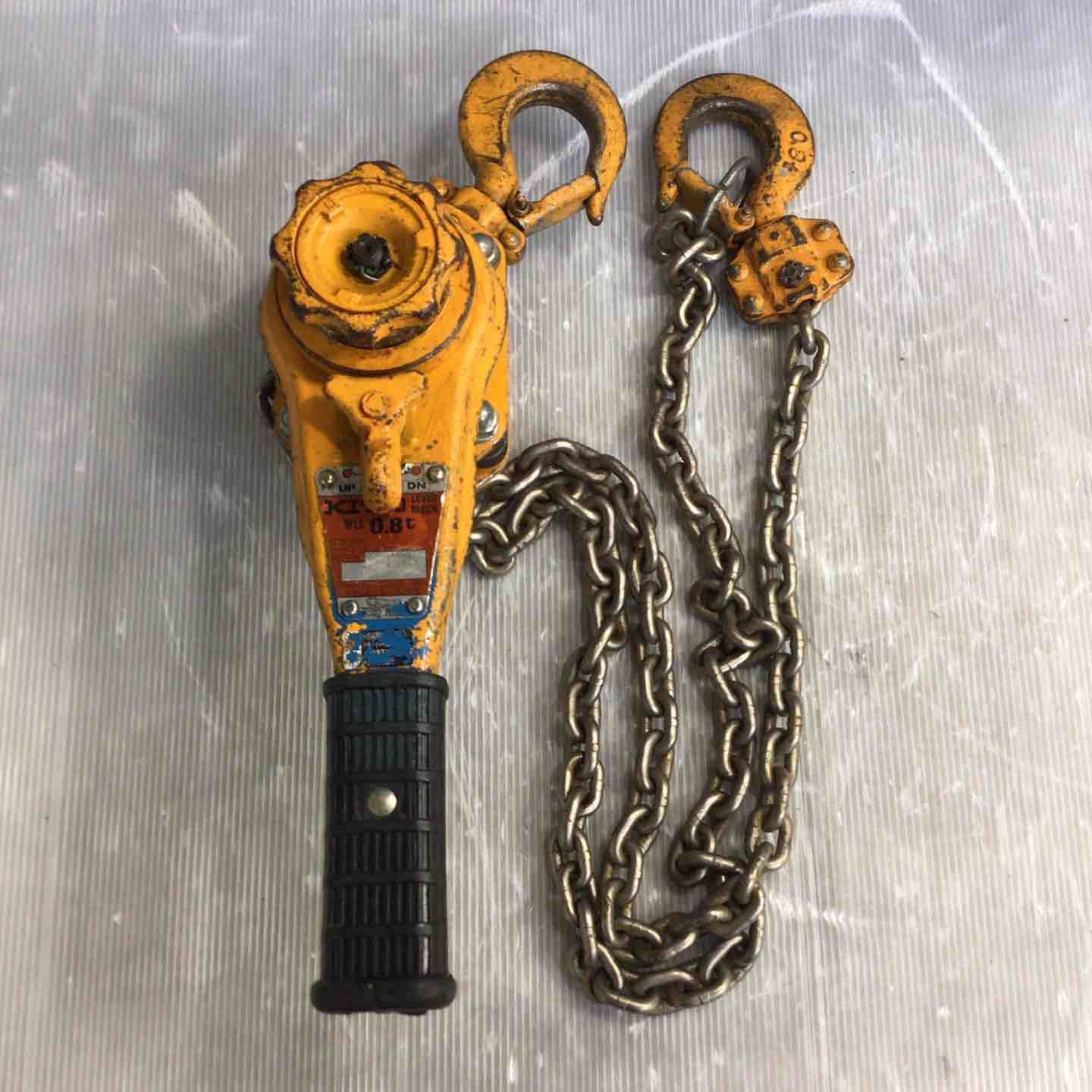 未使用 LEVERBLOCK KITO 0.8ｔ 1.5ｍ LB008 キト－ レバ－ブロック 激安1円スタ－ト KITO LEVER BLOCK LB008 0.8t 1.5m Kito Lever Block L5 LB008 1.5m 0.8