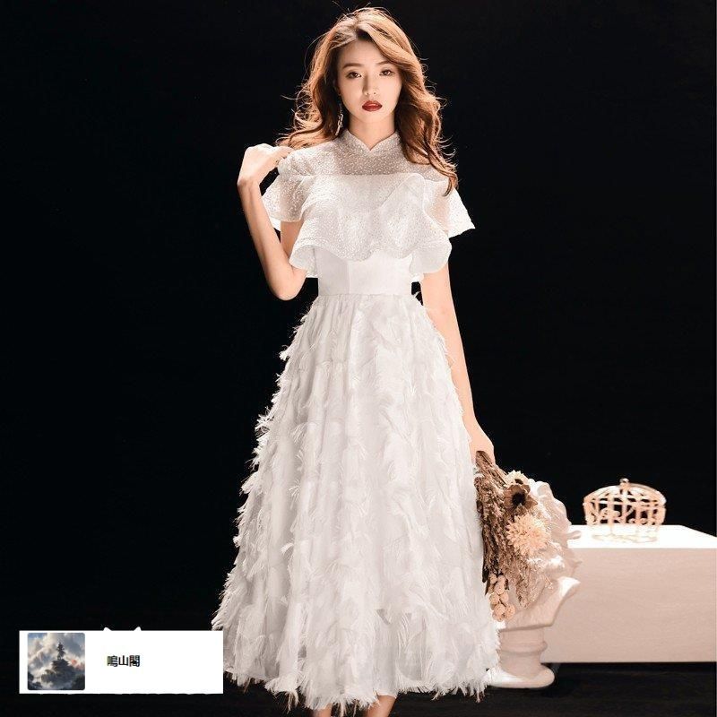 ウエディングドレス ミモレ丈